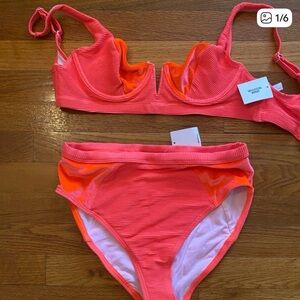 URBAN OUTFITTERS Vibrant Pink Bikini Set